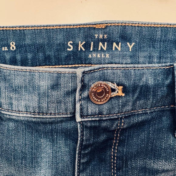 White House Black Market Women's Medium Blue Straight-Leg Jeans - Picture 2 of 6